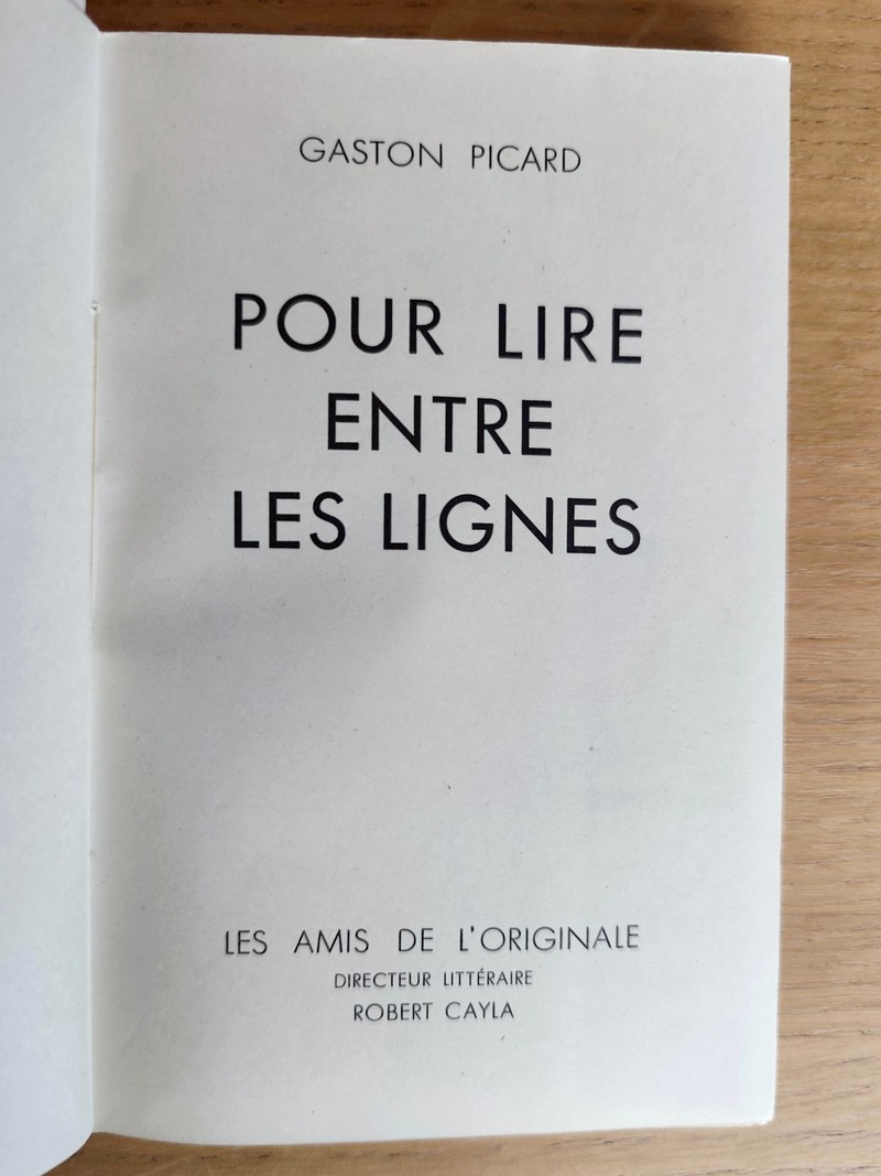 Pour lire entre les lignes