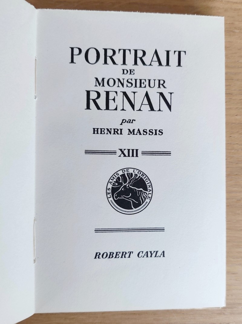 Portrait de Monsieur Renan