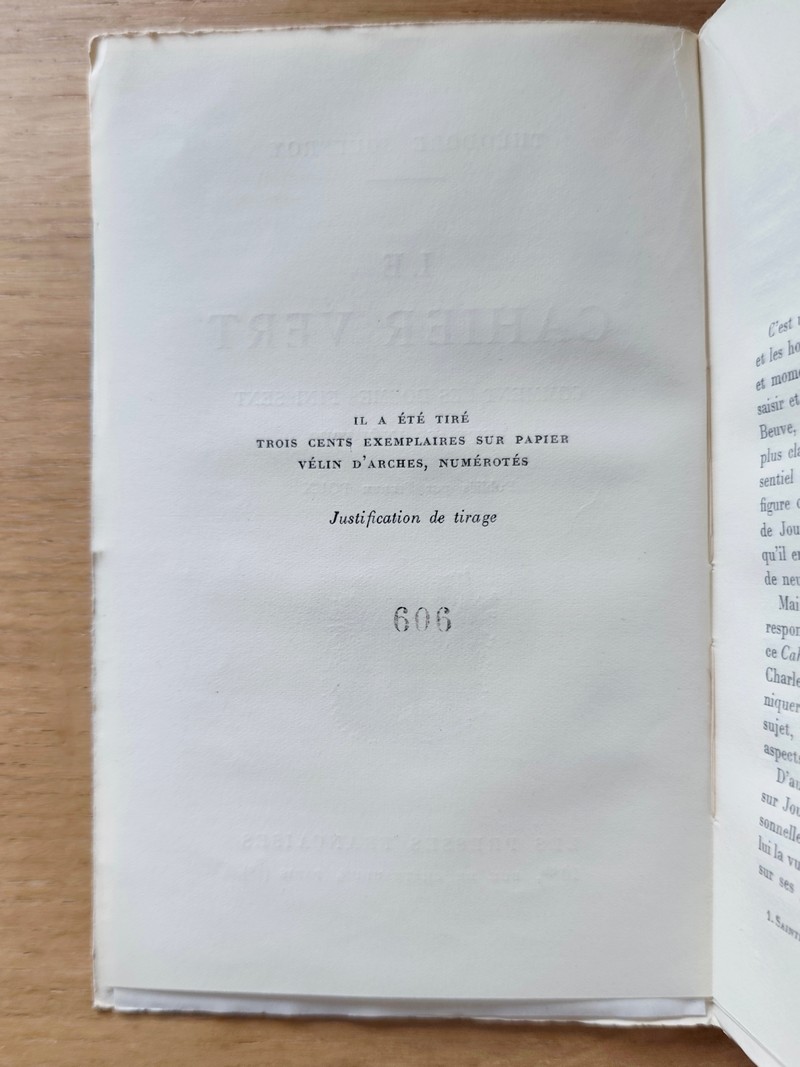 Le cahier vert. Comment les dogmes finissent. Lettres inédites