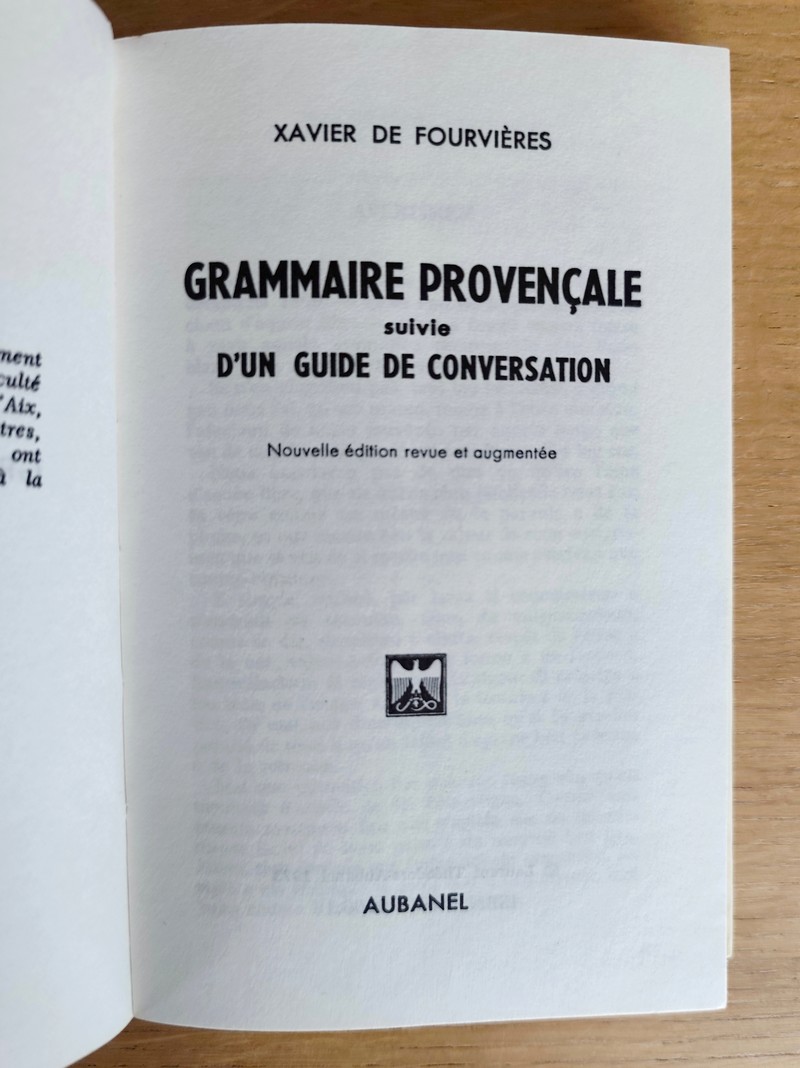 Grammaire provençale, suivie d'un guide de conversation