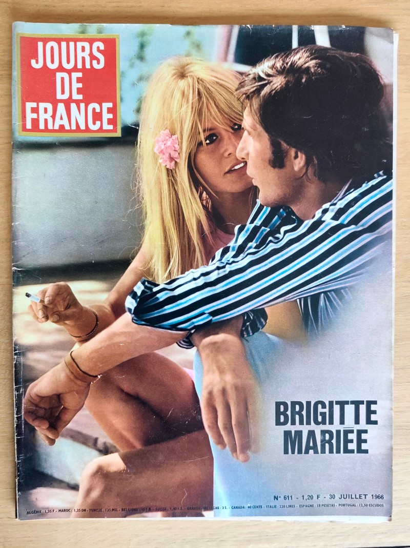 Brigitte Mariée. Jours de France 611 du 30 juillet 1966