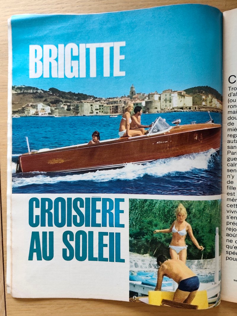 Brigitte à St-Tropez (Brigitte Bardot). Jours de France 513 du 12 septembre 1964