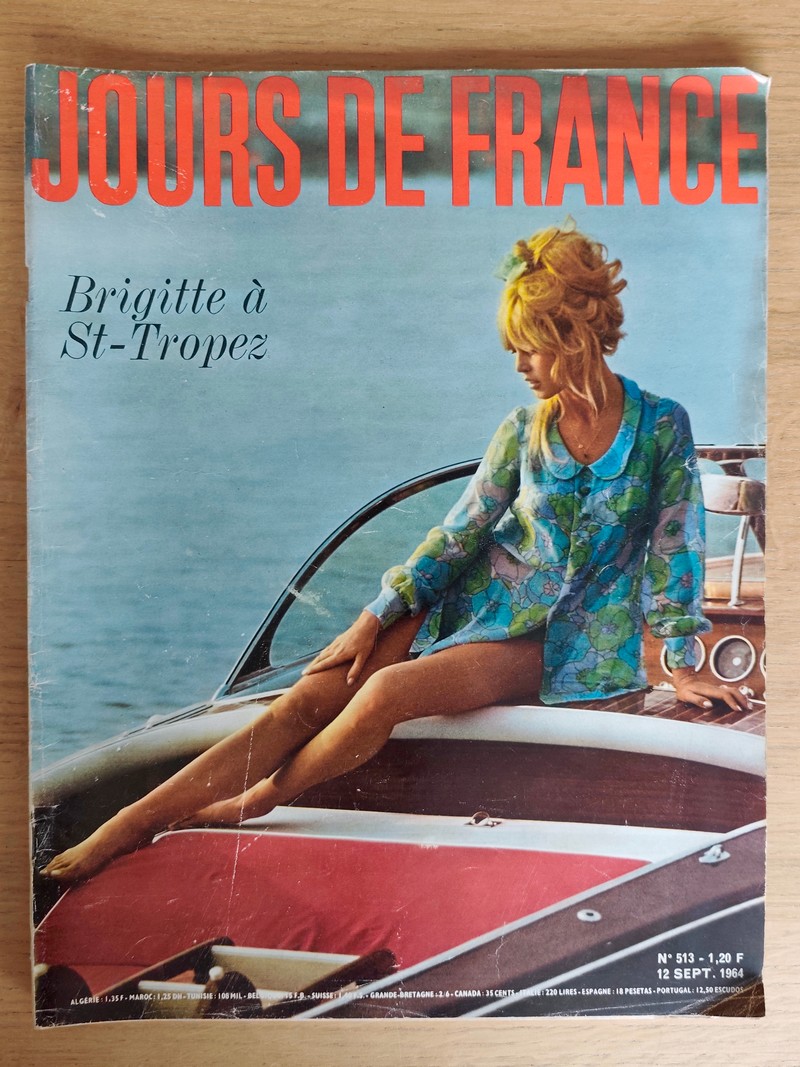 Brigitte à St-Tropez (Brigitte Bardot). Jours de France 513 du 12 septembre 1964