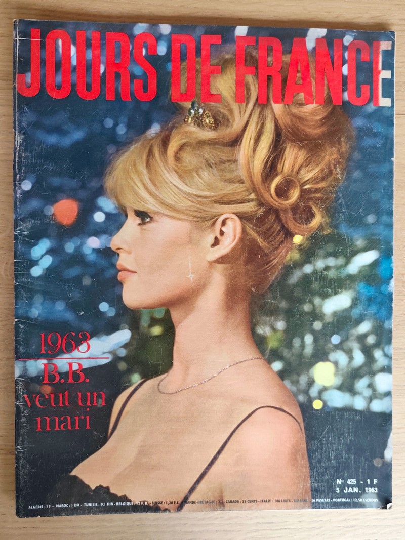 1963, B.B. veut un mari (Brigitte Bardot). Jours de France 425 du 5 janvier 1963