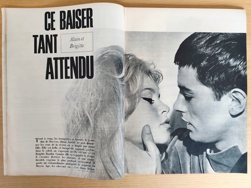 Deux amoureux célèbres, Alain Delon et Brigitte Bardot. Jours de France 339 du 13 mai 1961