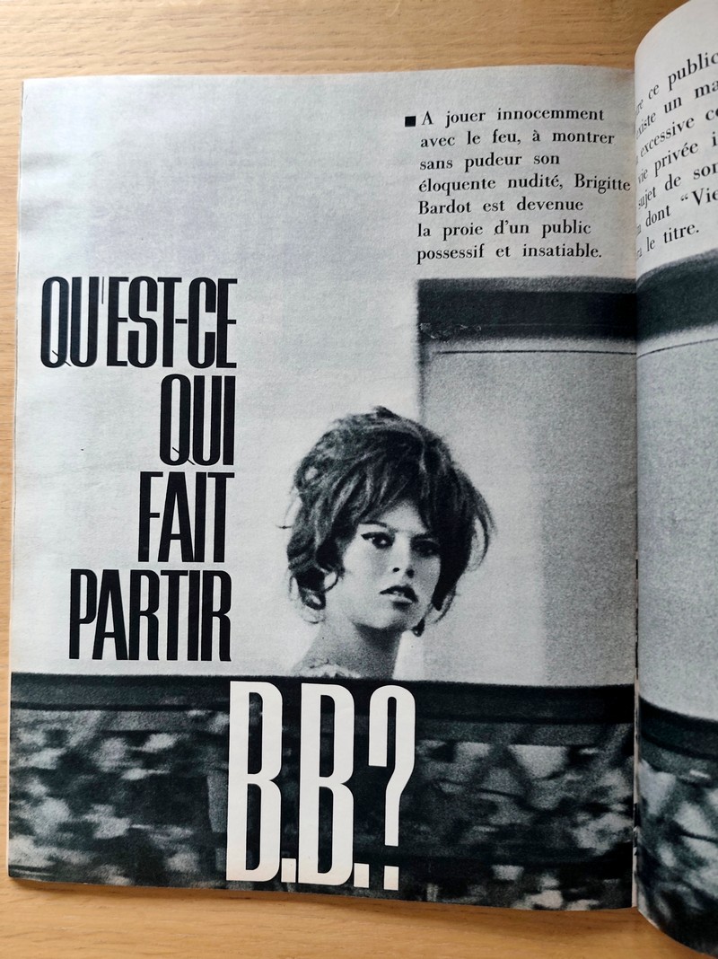 La vie privée de Brigitte (Brigitte Bardot). Jours de France 336 du 22 avril 1961