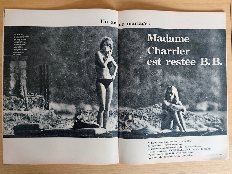 Brigitte : une année de mariage (Brigitte Bardot). Jours de France 296 du 25 juin 1960