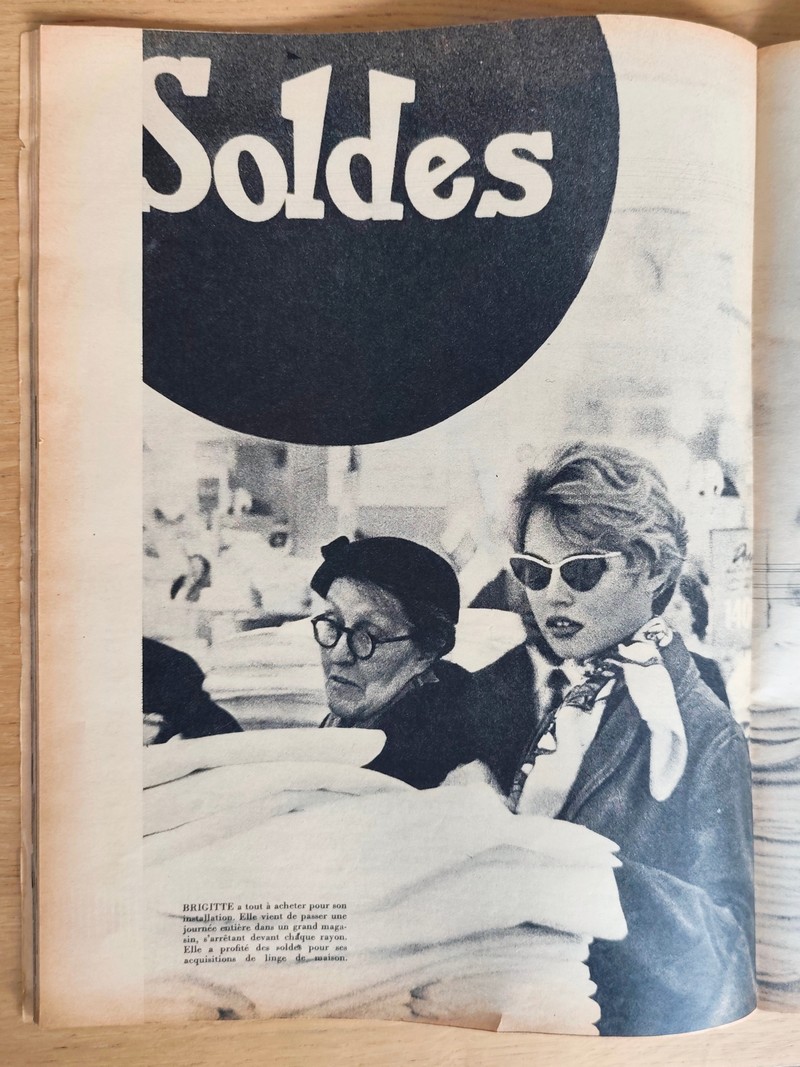 Brigitte Bardot. La célèbre vedette, qui va jouer le rôle de « La Parisienne », est une jeune femme comme toutes les autres. Jours de France 121 du 9 mars 1957