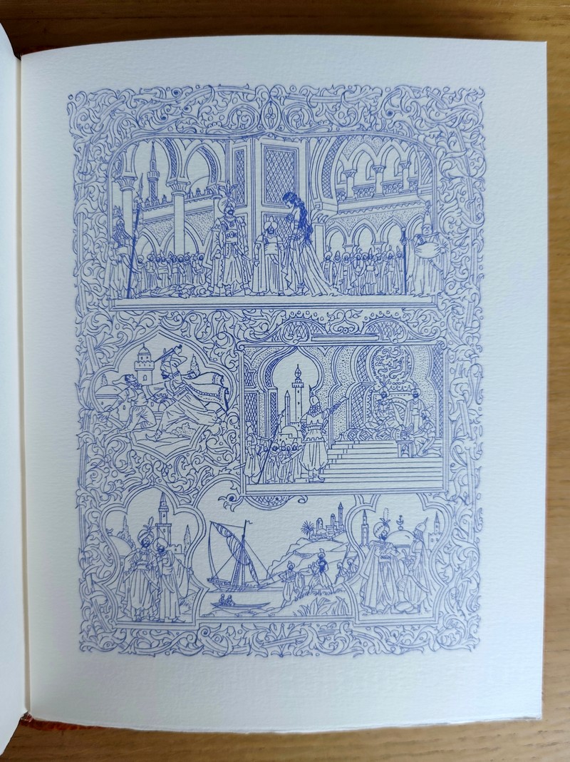 Le théâtre de Beaumarchais (3 volumes avec suite en violet de Bourgogne). Le Barbier de Séville ou la précaution inutile - Le négociant de Lyon - Le Mariage de Figaro ou La folle journée - Eugénie - La Mère coupable ou L'autre Tartufe - Tarare ou Le libre arbitre
