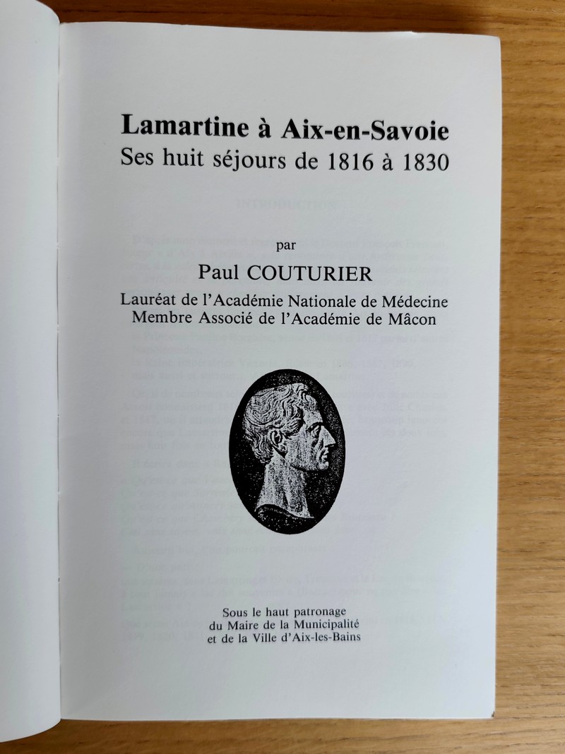 Monsieur de Lamartine à Aix en Savoie. Les 8 séjours aixois (1816-1830)