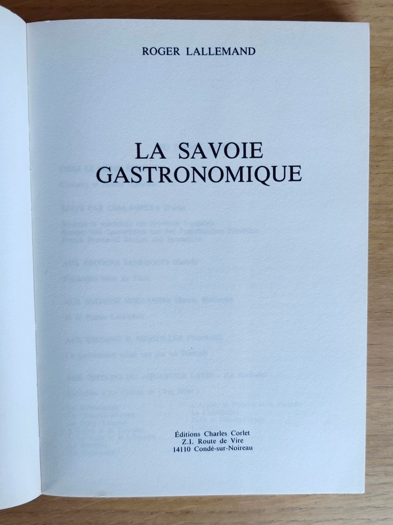 Les Savoies gastronomiques ou La Savoie gastronomique