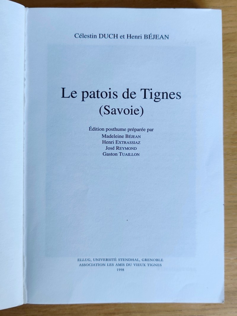 Le Patois de Tignes. Savoie