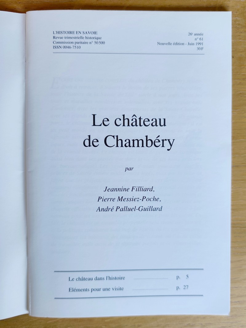 Le château de Chambéry