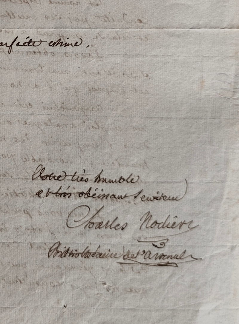 Lettre de 2 pages concernant la demande d'une aide pour un malheureux