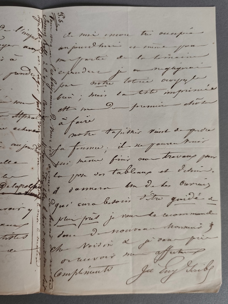 Lettre autographe signée et datée du Lundi matin 4 juin