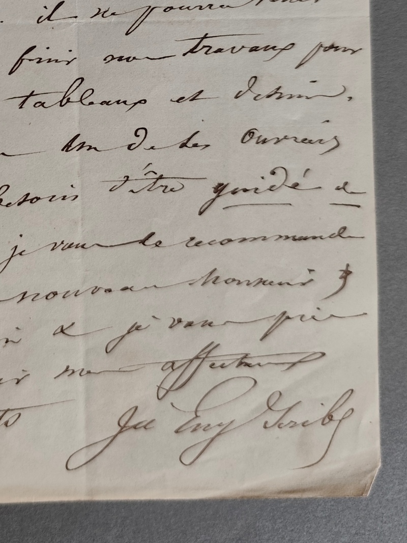 Lettre autographe signée et datée du Lundi matin 4 juin