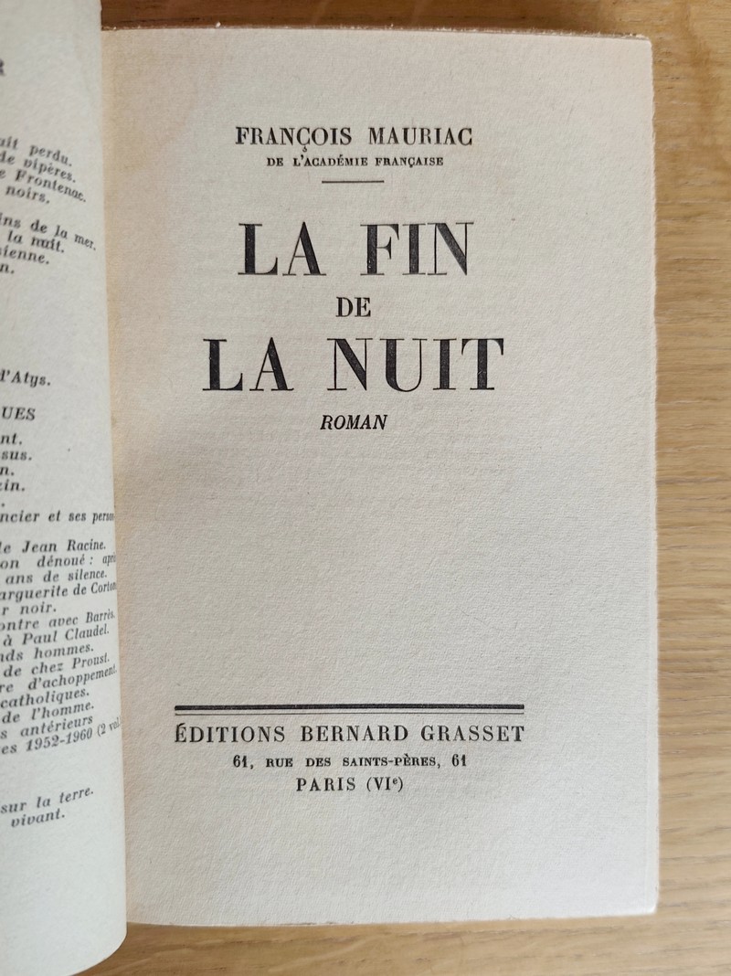 La fin de la nuit