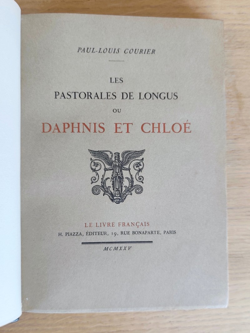 Les Pastorales de Longus ou Daphnis et Chloé