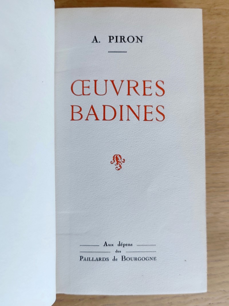 Œuvres badines