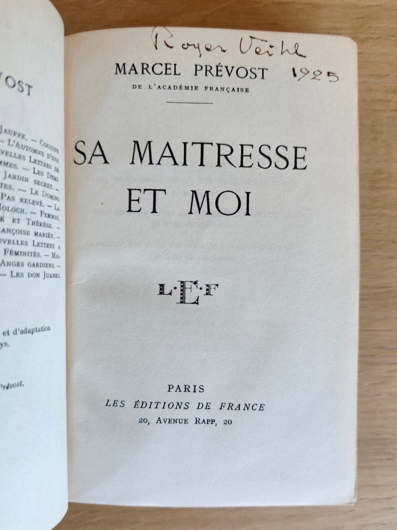Sa maitresse et moi