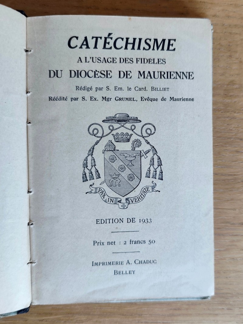 Catéchisme à l'usage des fidèles du Diocèse de Maurienne