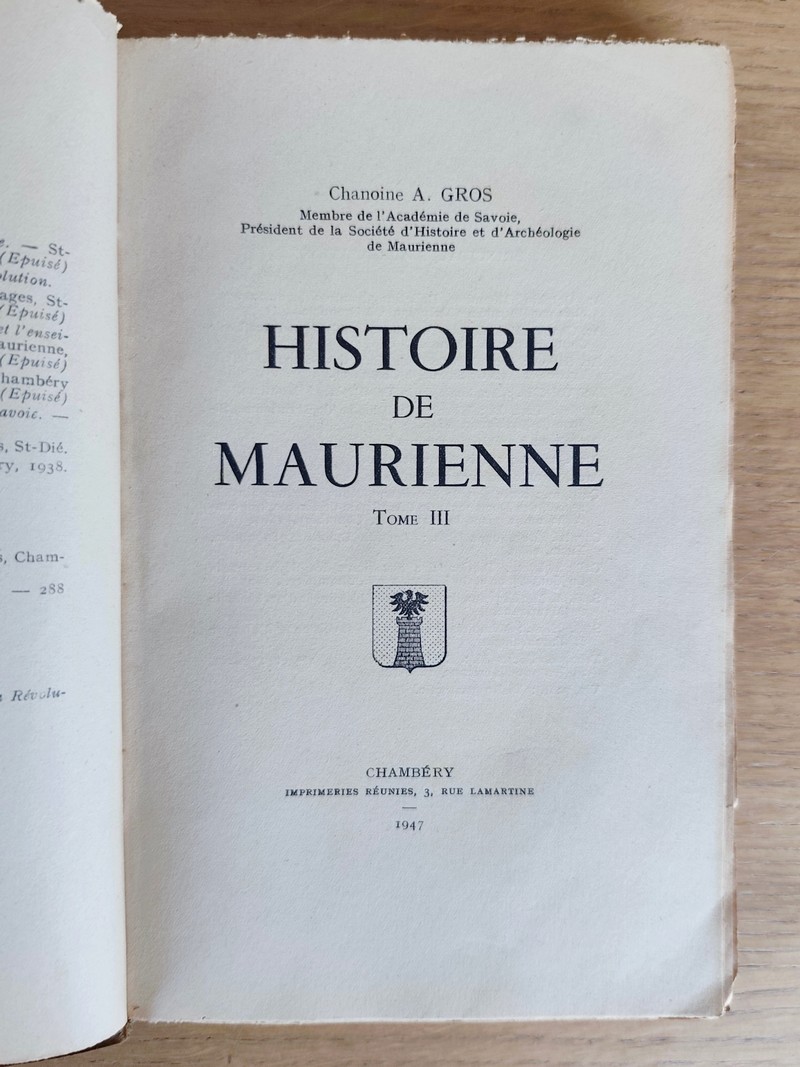 Histoire de Maurienne (6 volumes)