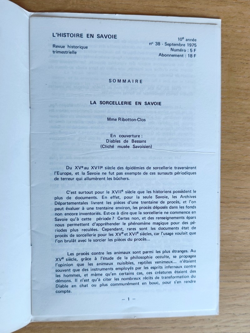 La sorcellerie en Savoie