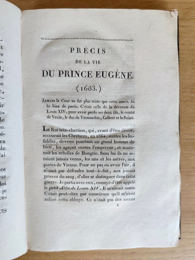 Mémoires du Prince Eugène de Savoie, écrits par Lui-même