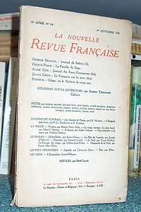 13ème année n° 156, 1er septembre 1926 - Nouvelle Revue Française - Nouvelle Revue Française