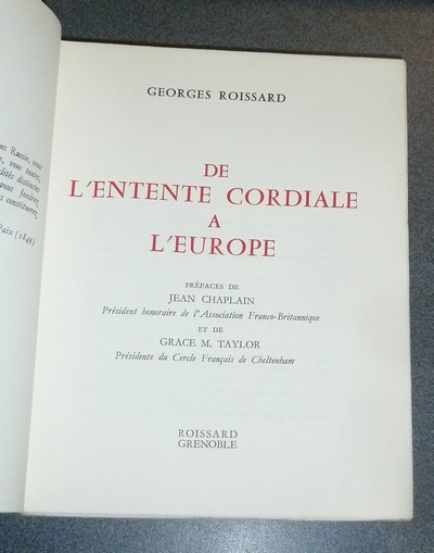 De l'entente cordiale à l'Europe