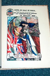 Ville de Paris. Réception à l'Hotel de Ville le 14 juillet 1918 des Ambassadeurs et Ministres des...