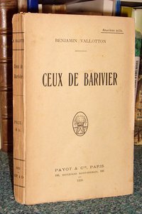 Livre ancien Savoie - Ceux de Barivier - Vallotton Benjamin