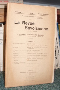 Revue Savoisienne, 1944, 85ème année, 1 & 2ème trimestres 1944