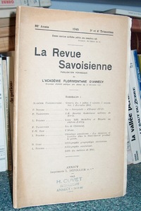 Revue Savoisienne, 1945,  86ème année, 3 & 4ème trimestres 1945