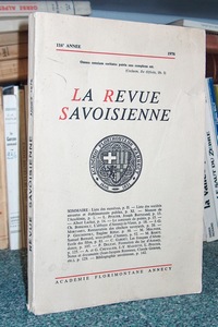 Revue Savoisienne, 1976,  116ème année