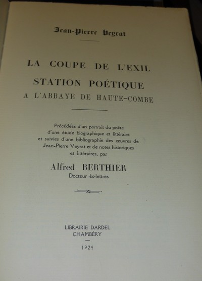 La coupe de l'exil. Station poétique à l'abbaye de Haute-Combe