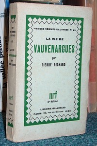 La vie de Vauvenargues