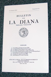 Bulletin de la Diana Tome LX n° 3 - 2001 - Diana (La)