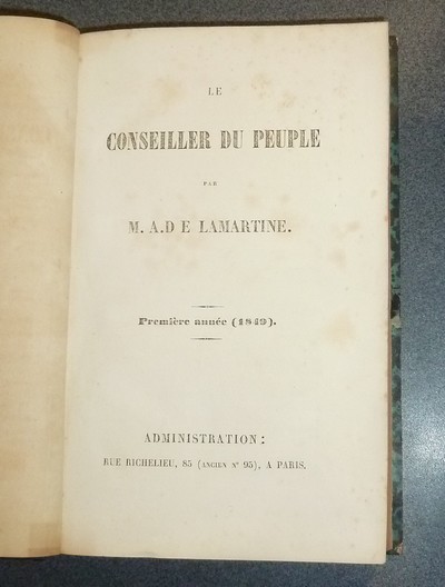 Le conseiller du peuple. Année 1849