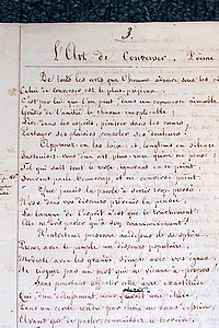 L'art de converser. Poème dédié au Roi. Suivi de : Notes ou avertissement plus explicatif sur mes idées et mes principes