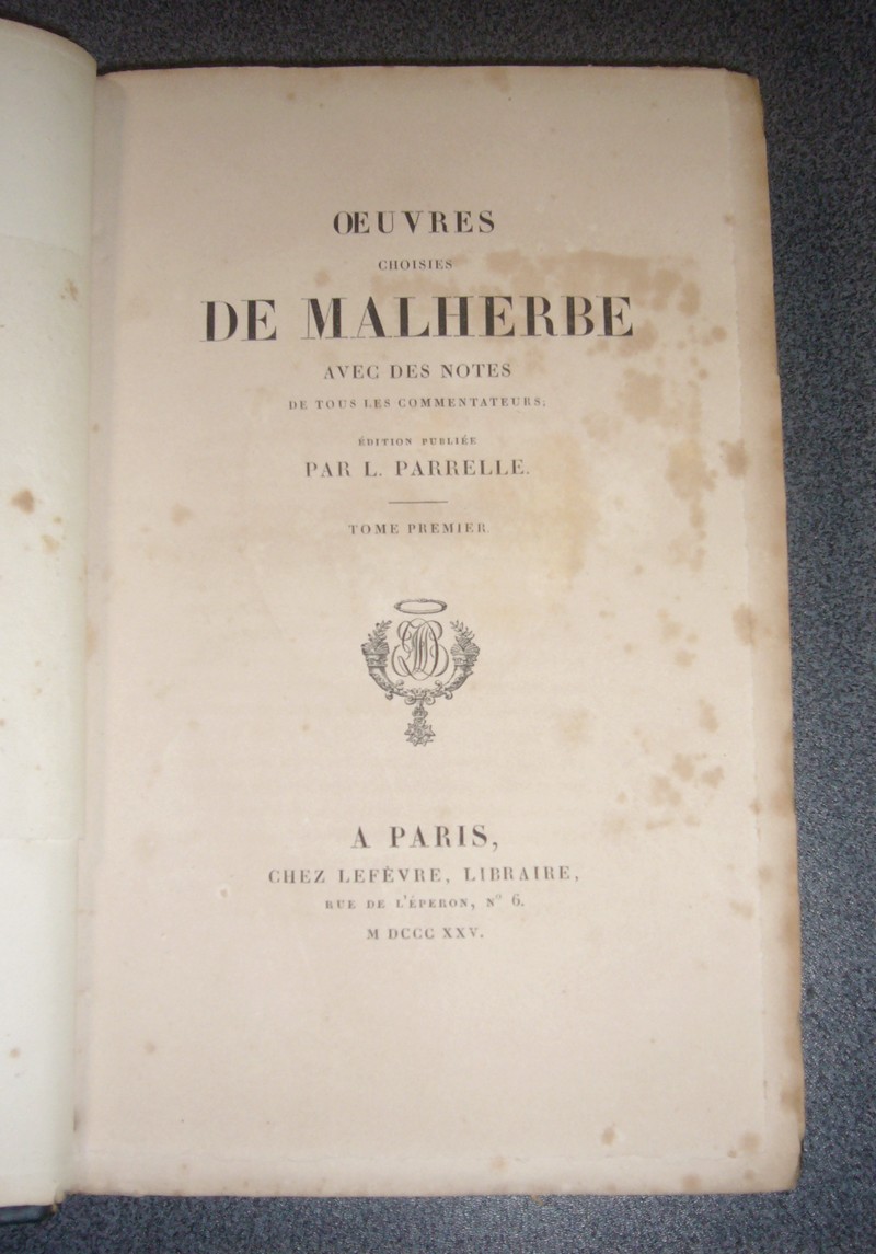 Oeuvres choisies de Malherbe