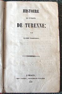 Histoire du Vicomte de Turenne