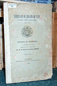 Livre ancien Savoie - Ferdinand de Regard de Vars. Capitaine au régiment d'Aoste - Cavalerie.... - Borson, Général de Division