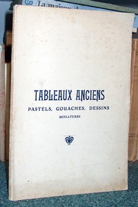 Tableaux anciens, pastels, gouaches, dessins, miniatures. 3 mai 1913 - Catalogue de vente