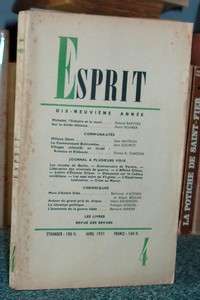 Esprit  19ème année, avril 1951