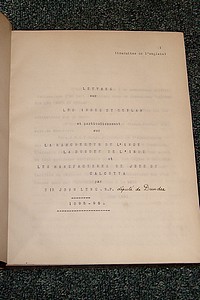 Lettres sur les Indes et Ceylan et particulièrement sur La Manchester de l'Inde, la Dundee de l'Inde et les manufactures de jute de Calcutta