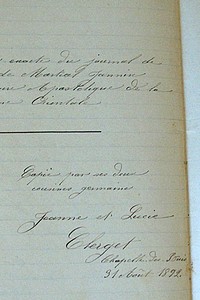 En route pour ma Mission (manuscrit) De Paris à Qui-Nhon, 26 novembre 1890 - 2 janvier 1891